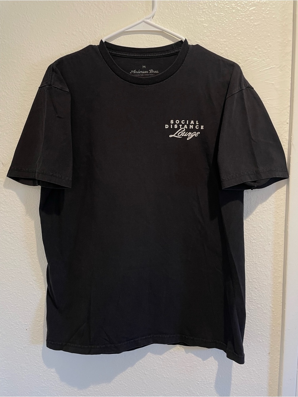 Anderson Bros 867-5309 Social Distance Lounge Puff Print Graphic Tee Black M